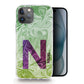 Personalised Magsafe iPhone Case - Green/Purple Swirl and Initial/Name