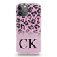 Personalised Magsafe iPhone Case - Pink Leopard Skin and Initial