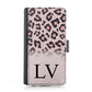 Personalised iPhone Leather Case - Nude Leopard Skin and Initial