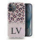 Personalised Magsafe iPhone Case - Nude Leopard Skin and Initial