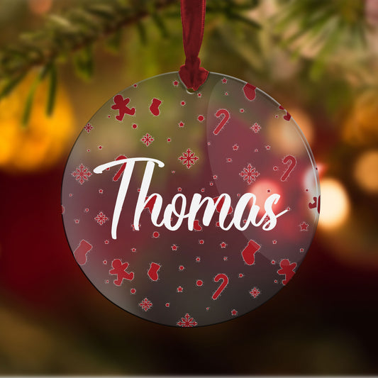 Personalised Christmas Bauble - Festive Stickerbomb