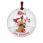 Personalised Christmas Bauble - First Christmas Reindeer