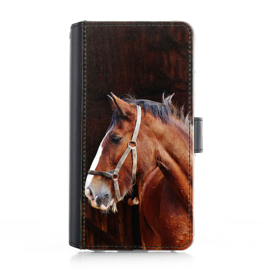 Samsung Leather Phone Case - Brown Horse