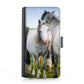 Samsung Leather Phone Case - White Horse and Foal