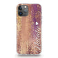 Personalised Magsafe iPhone Case - Copper Glitter and White Name