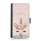 Personalised Google Leather Case - Pink Unicorn and Gold Polka