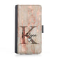 Personalised Google Leather Case - Copper Marble with Initial/Name