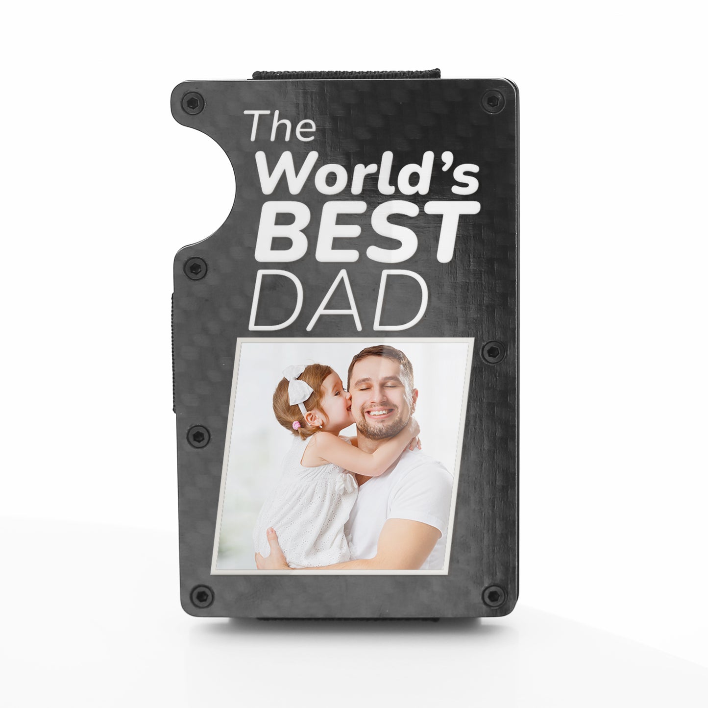 Personalised Aluminium Metal Card Wallet - World's Best Dad