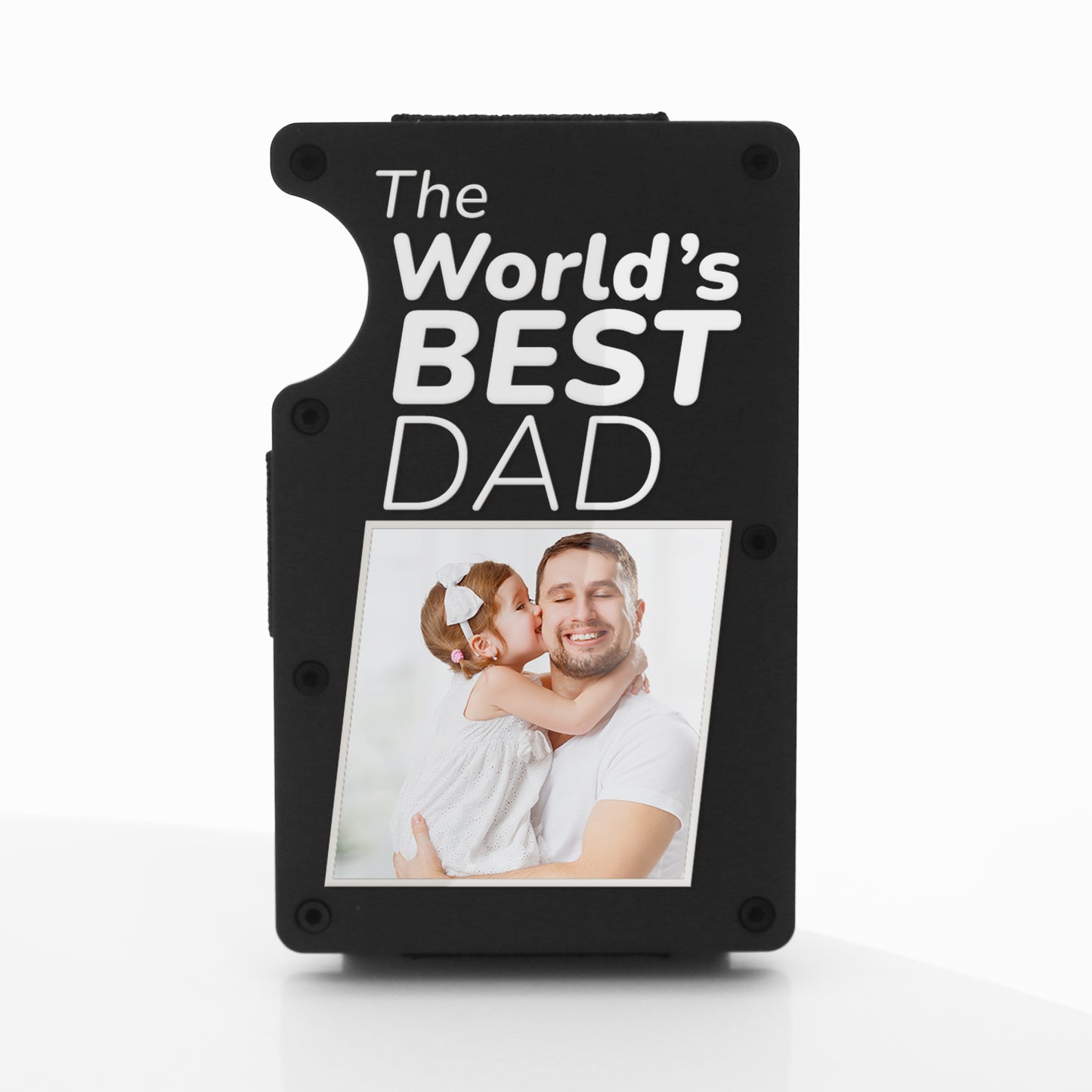 Personalised Aluminium Metal Card Wallet - World's Best Dad