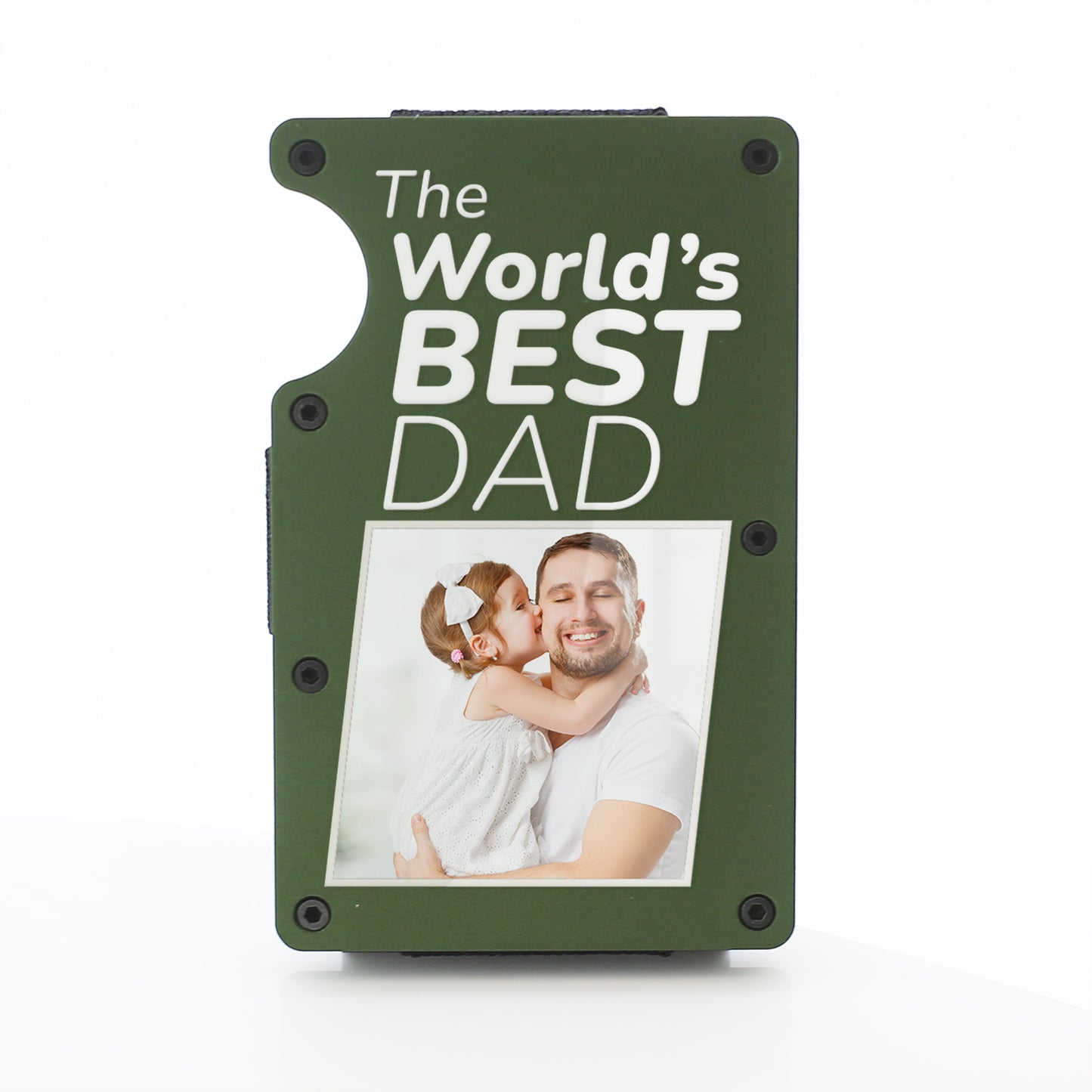 Personalised Aluminium Metal Card Wallet - World's Best Dad