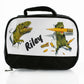 Personalised Lunch Bag with Roaring T-Rex & Text
