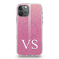 Personalised Magsafe iPhone Case - Pink and White Stripe Initial