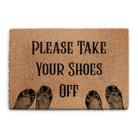 Coir Doormat - Please Take Off Your Shoes
