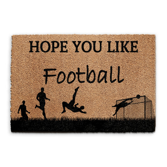 Coir Doormat - Hope You Like Football