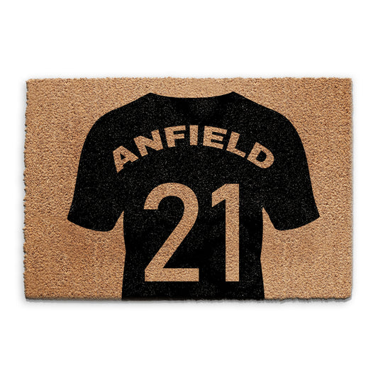 Personalised Doormat - Football Shirt and Number