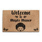 Personalised Doormat - Hedgehog Welcome Name
