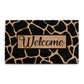 Coir Doormat - Giraffe Print Welcome