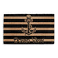Personalised Doormat - Striped Anchor and Name