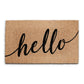 Coir Doormat - Calligraphy Hello