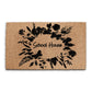 Personalised Doormat - Flowers Circle Welcome