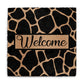 Coir Doormat - Giraffe Print Welcome