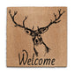 Coir Doormat - Welcome Deer Stags Head