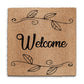 Coir Doormat - Floral Welcome