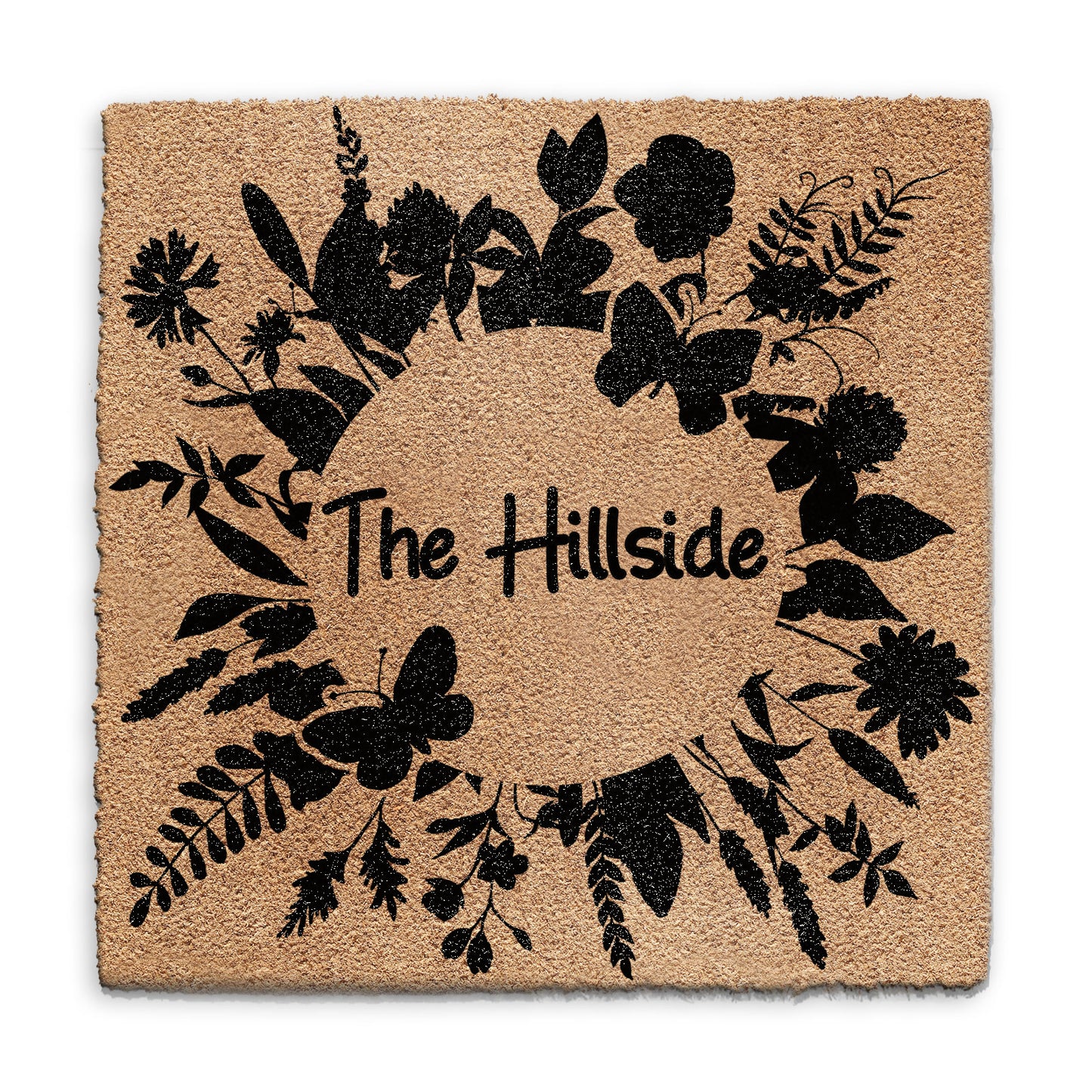 Personalised Doormat - Flowers Circle Welcome