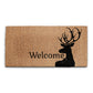 Coir Doormat - Black Stag Welcome
