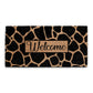 Coir Doormat - Giraffe Print Welcome