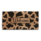 Coir Doormat - Cow Print Welcome