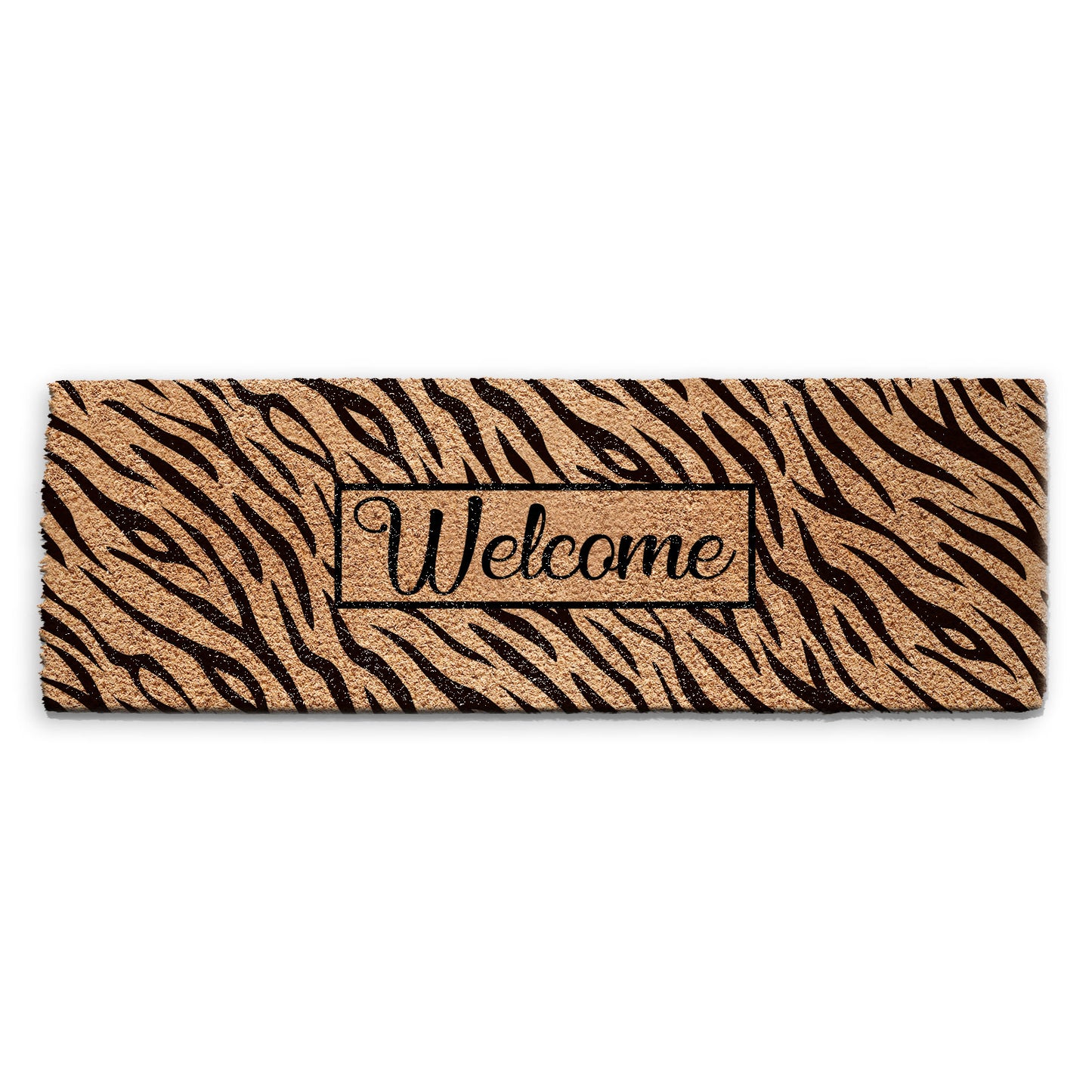 Coir Doormat - Tiger Print Welcome