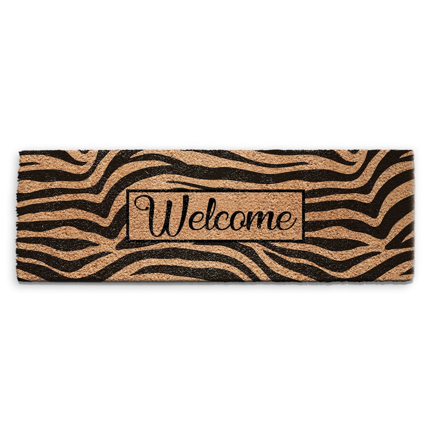 Coir Doormat - Zebra Print Welcome