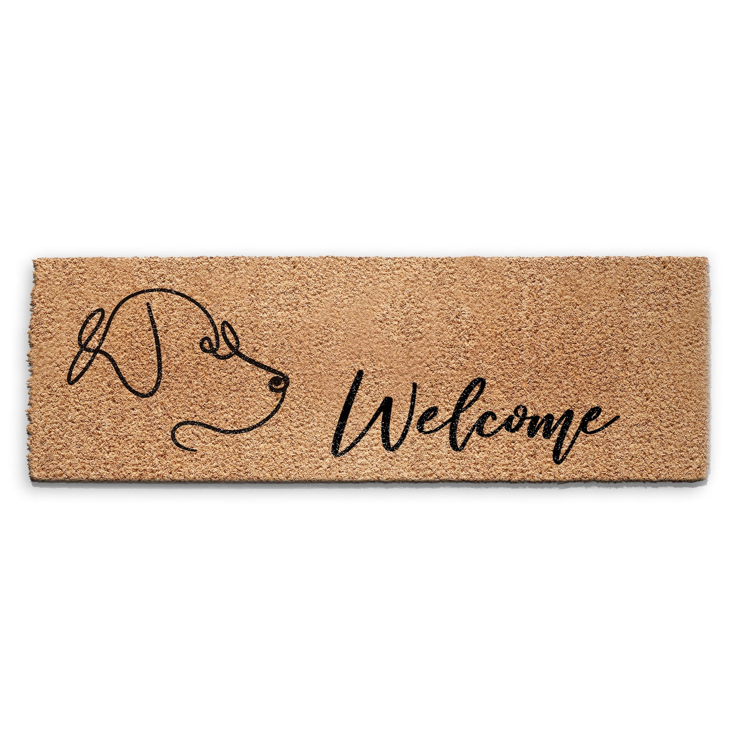 Coir Doormat - Curly Dog Welcome