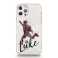 Personalised Magsafe iPhone Case - Light Maroon Footballer and Name