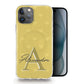 Personalised Magsafe iPhone Case - Yellow Heart Monogram and Name