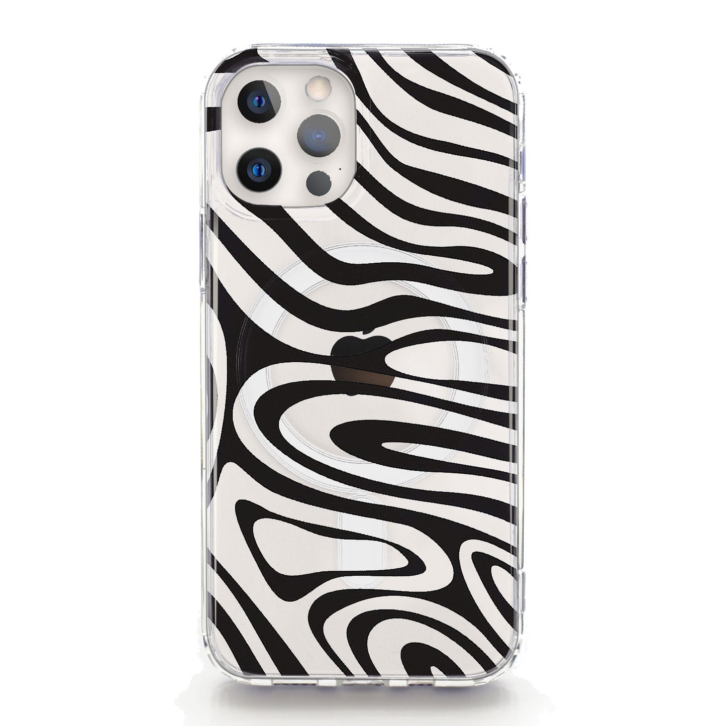 iPhone MagSafe Black Swirl Phone Case