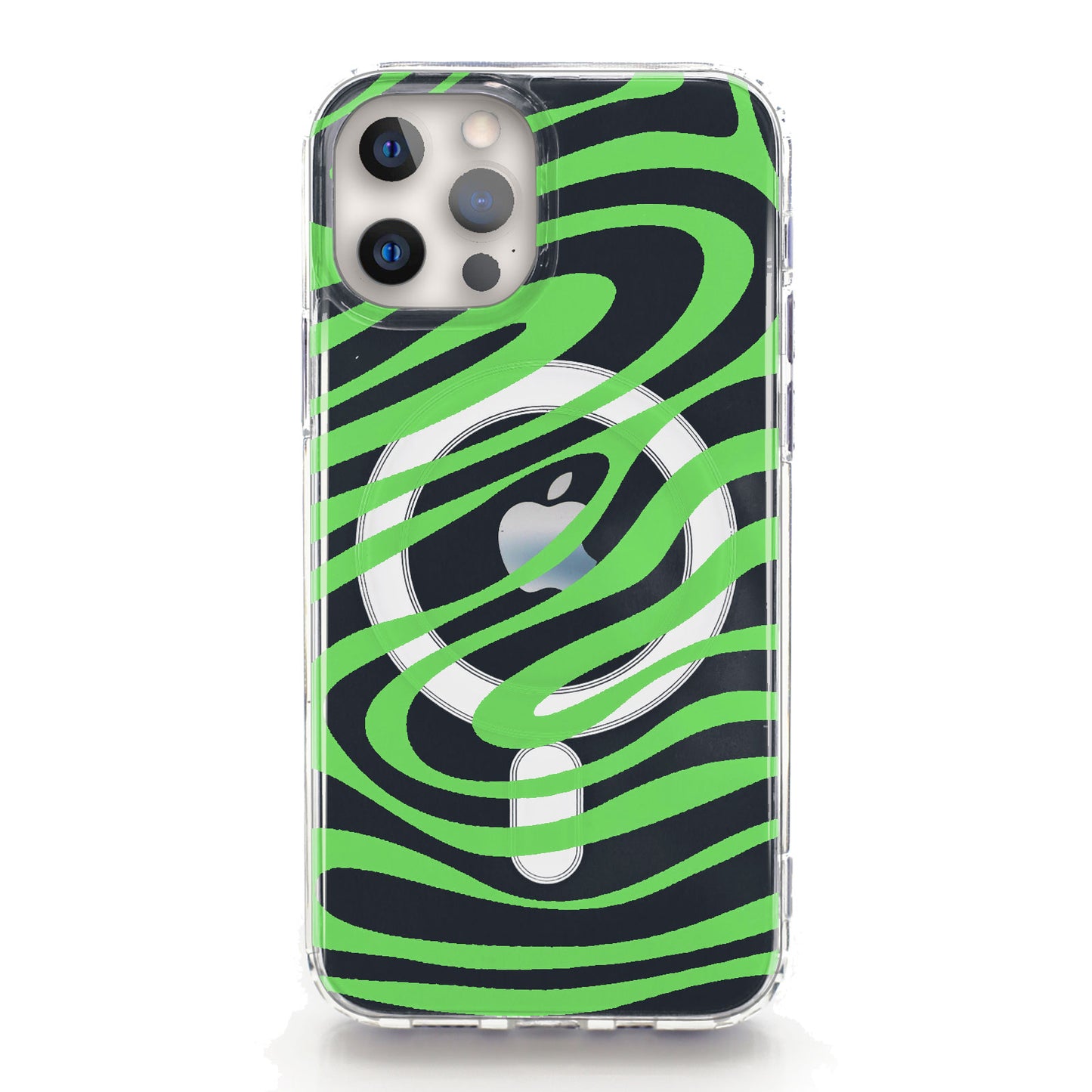 iPhone MagSafe Green Swirl Phone Case