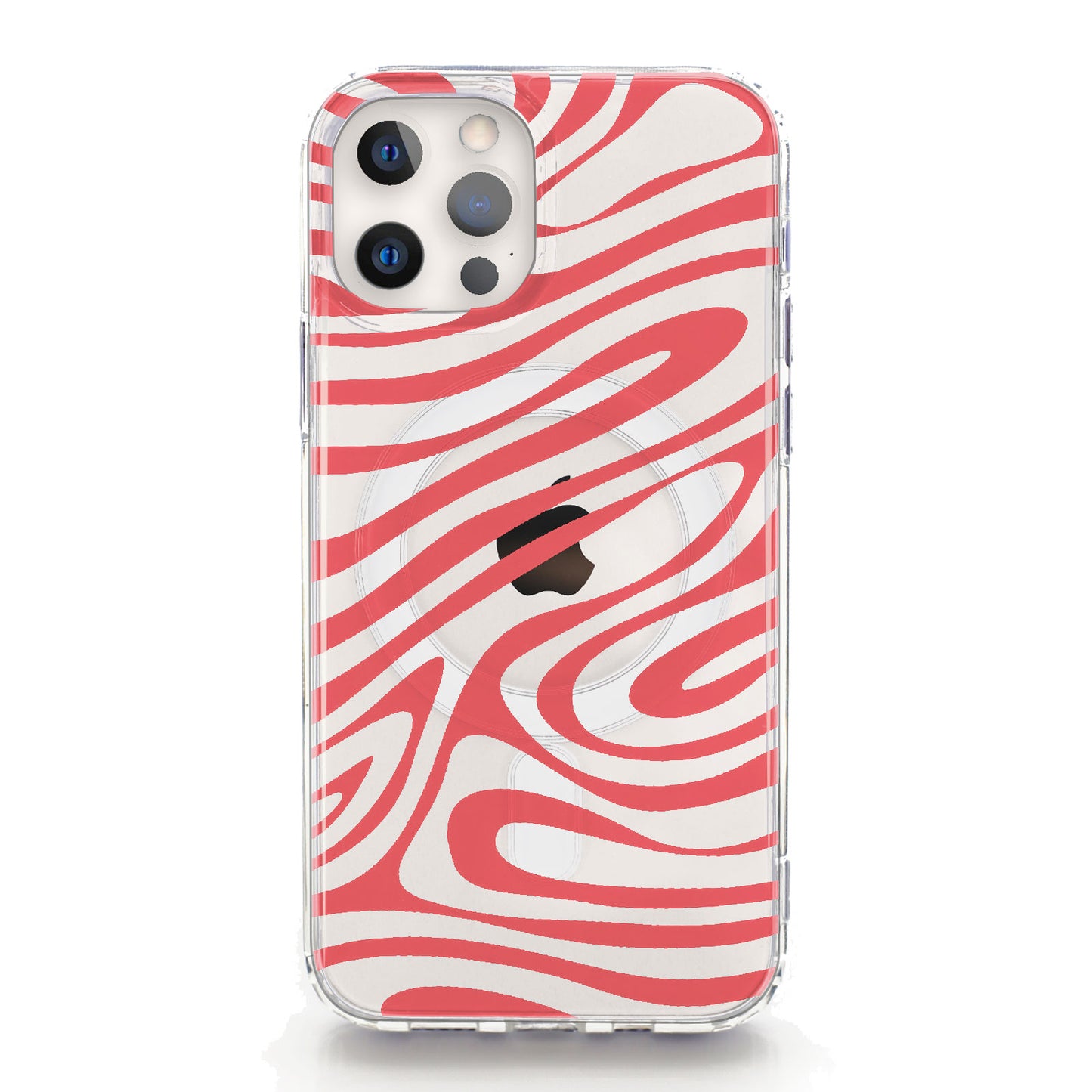 iPhone MagSafe Red Swirl Phone Case