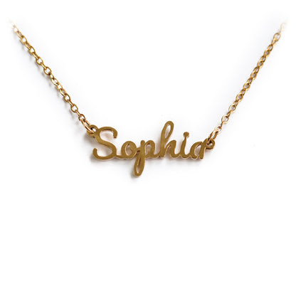 Personalised 18K Gold Necklace with Custom Name - Font 1