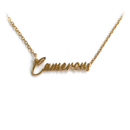 Personalised 18K Gold Necklace with Custom Name - Font 5