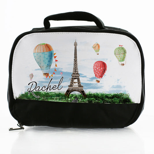 Personalised Lunch Bag with Air Balloons in Paris & Name