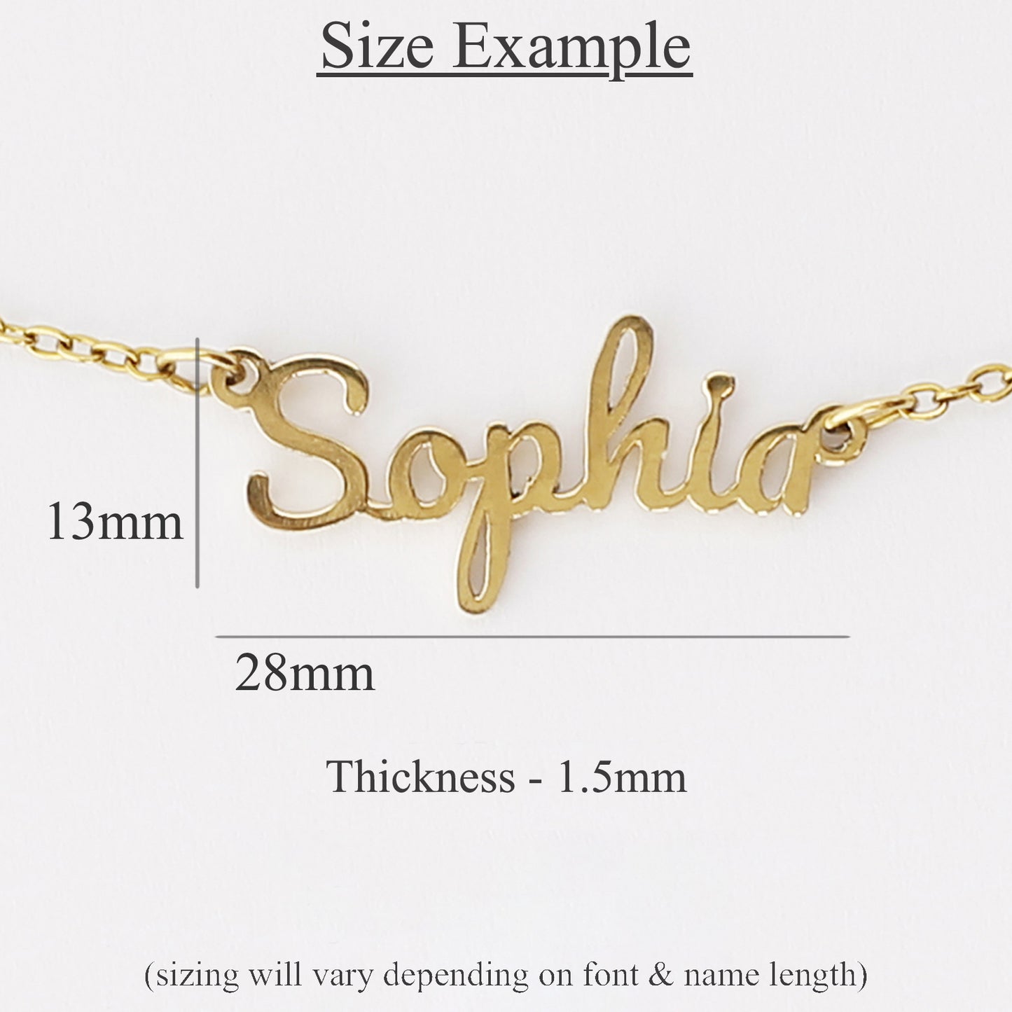 Personalised 18K Gold Necklace with Custom Name - Font 4