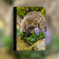 Hedgehog iPad Case - Purple Flowers and Hedgehog