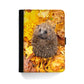 Hedgehog iPad Case - Orange Autumn Leaves