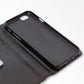 Personalised iPhone Leather Case - Black/White Stripe Marble Monogram