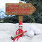 Santa Please Stop Here Garden Sign - Gingerbread Man