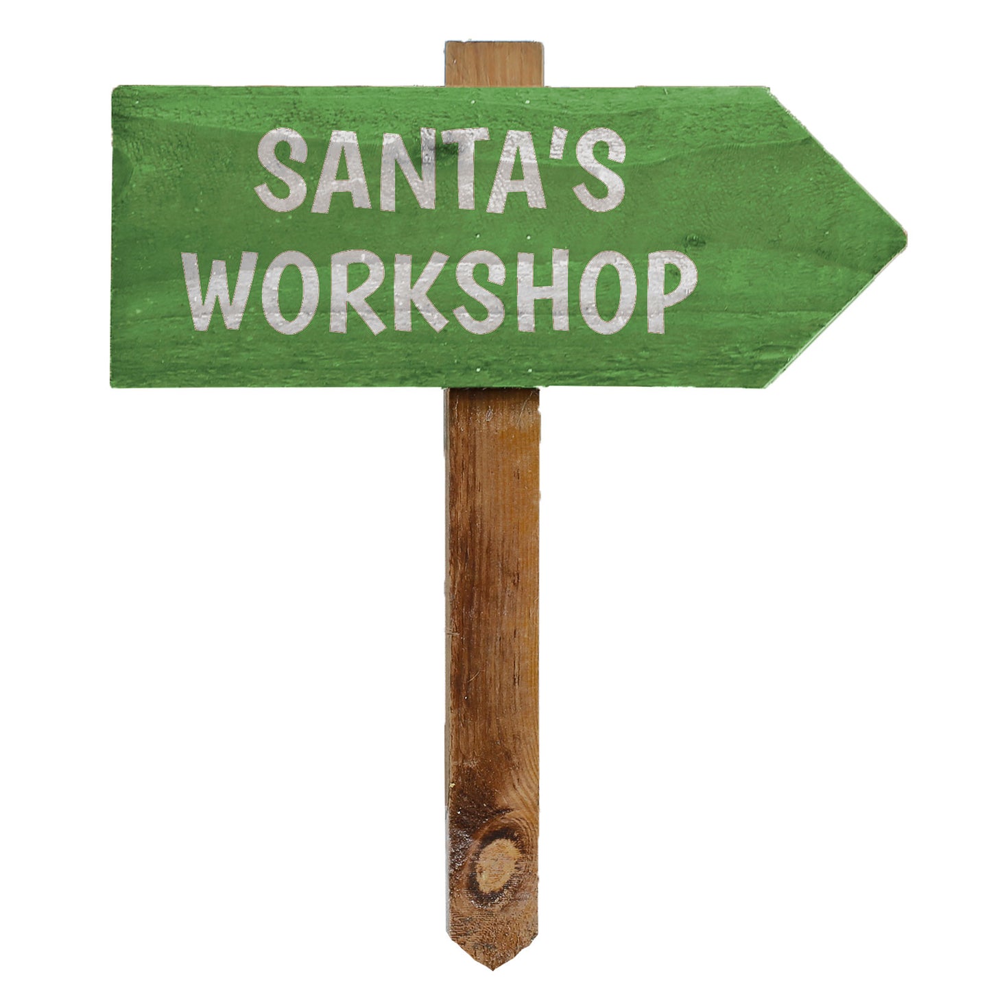 Santa's Workshop Garden Sign - Christmas Green