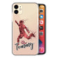 Personalised Sony Phone Hard Case - Classic Red Football Star with White Outlined Text