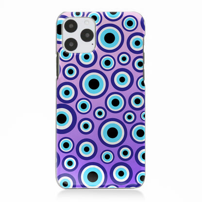 Evil Eyes Handyhülle für Apple iPhone – Purple Eyes Stickerbomb